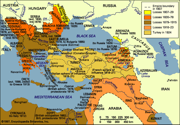 Ottoman Empire Map 1914